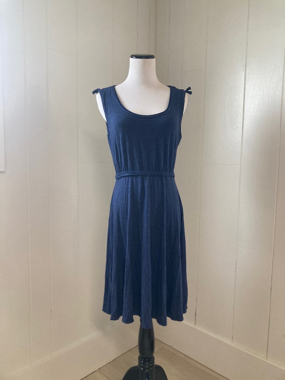 Max Studio Blue Pullover Fit & Flare Dress, Size S